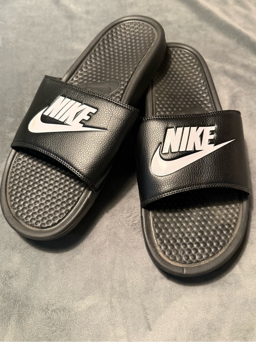Nike Benassi JDI Men's Black White Slide Sandals Size 12 NWOT